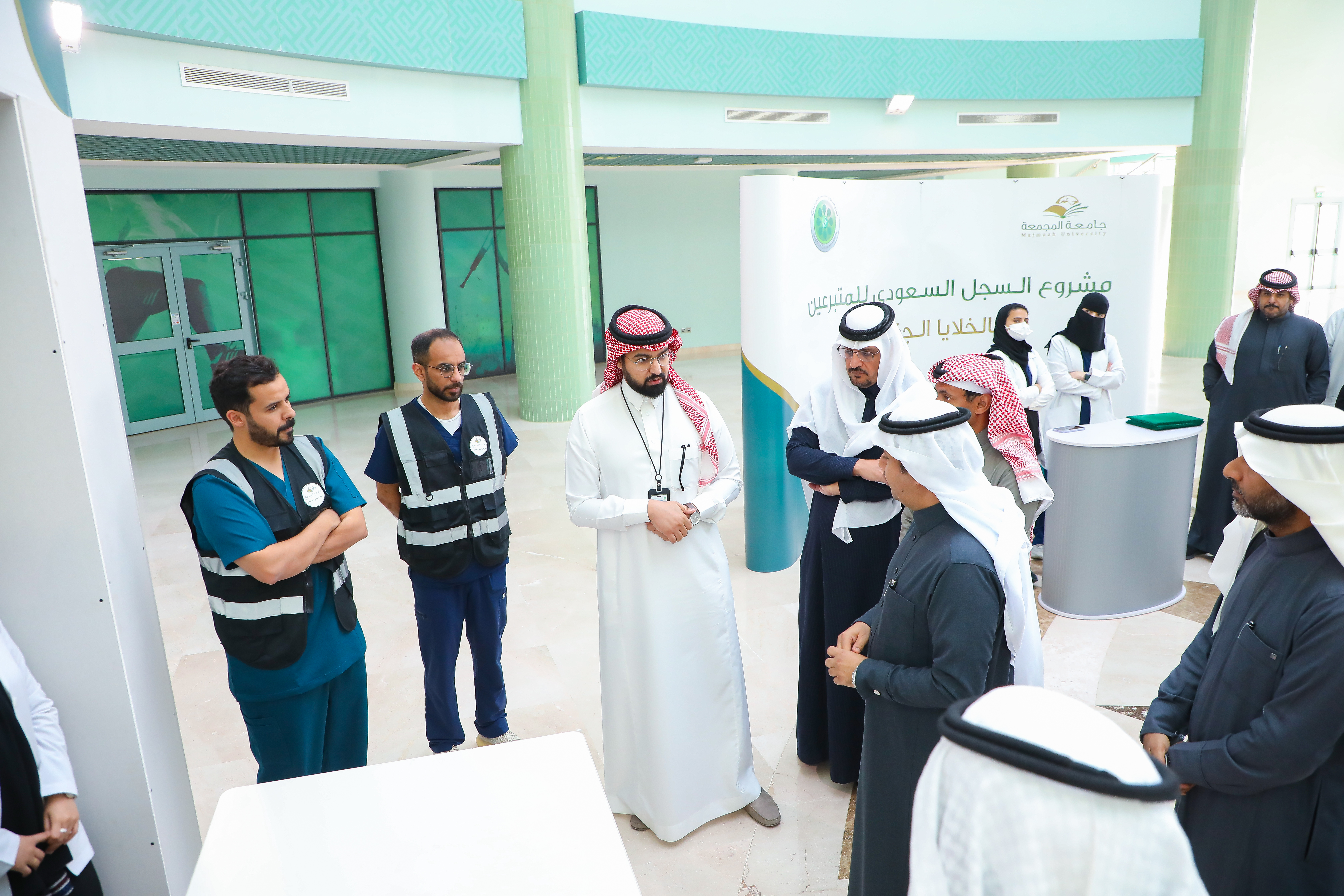 الجامعة تقيم حملة للتبرع بالخلايا الجذعية في النطاق الجغرافي لها ، وذلك بالتعاون مع السجل السعودي للمتبرعين بالخلايا الجذعية التابع للشؤون الصحية بالحرس الوطني.