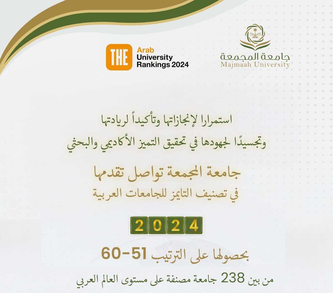 الجامعة ضمن أفضل 51 جامعة على مستوى جامعات العالم العربي الم…