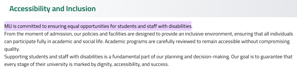 SDG 4.3.5Policy that ensures that access to all activities is accessible to all - Image001