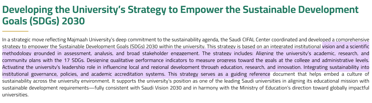 Commitment to meaningful education around the SDGs across the university SDG 17.4.1 - Image003