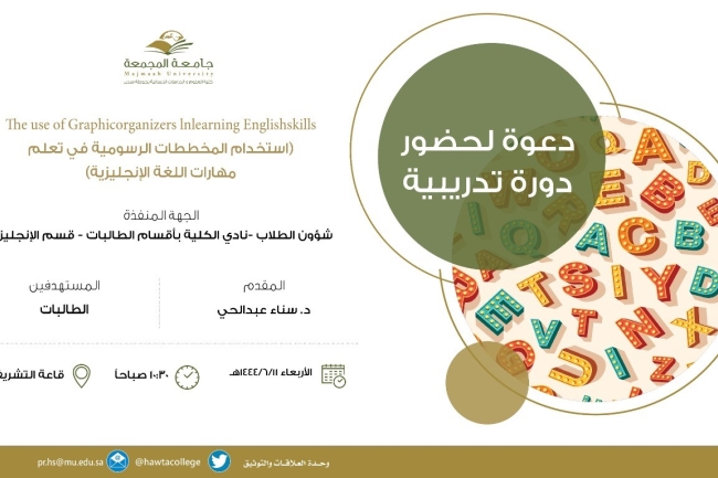 برنامج تعليمي بعنوان "استخدام المخططات الرسومية في تعلم اللغة الإنجليزية"