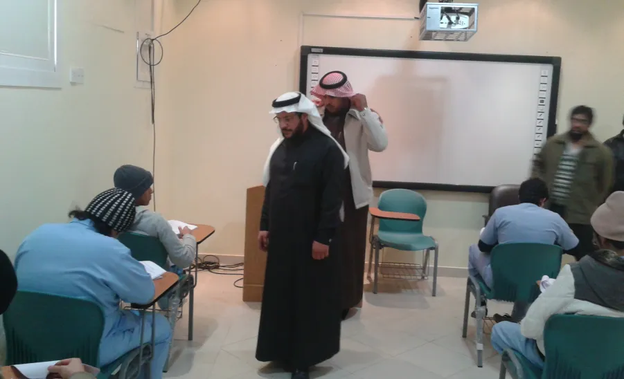 Dean of the Faculty of Dentistry inspects the students during the final examinations. - 