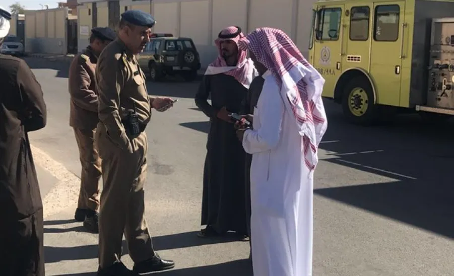 الإدارة العامة للأمن الجامعي تشارك بتنفيذ فرضية إخلاء بكلية العلوم الطبية التطبيقية بالمجمعة - 