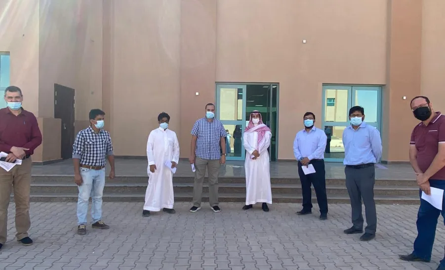 " اختبار جاهزية فريق الاخلاء والطوارئ بكلية الهندسة" -  " اختبار جاهزية فريق الاخلاء والطوارئ بكلية الهندسة"