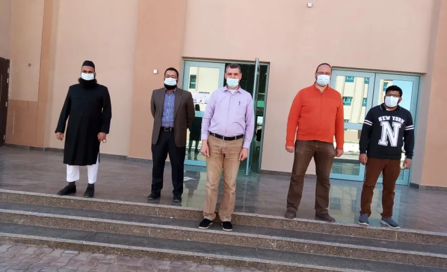 Emergency response and evacuation team conducts a readiness test  - اختبار جاهزية فريق الاخلاء والطوارئ بكلية الهندسة