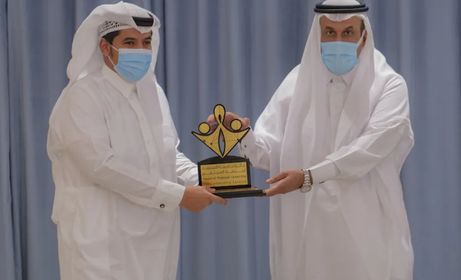 الجامعة تقيم حفل تكريم الفائزين بجائزة الجامعة لخدمة المجتمع في نسختها الثالثة ( مجتمع يحقق رؤية )  - الجامعة