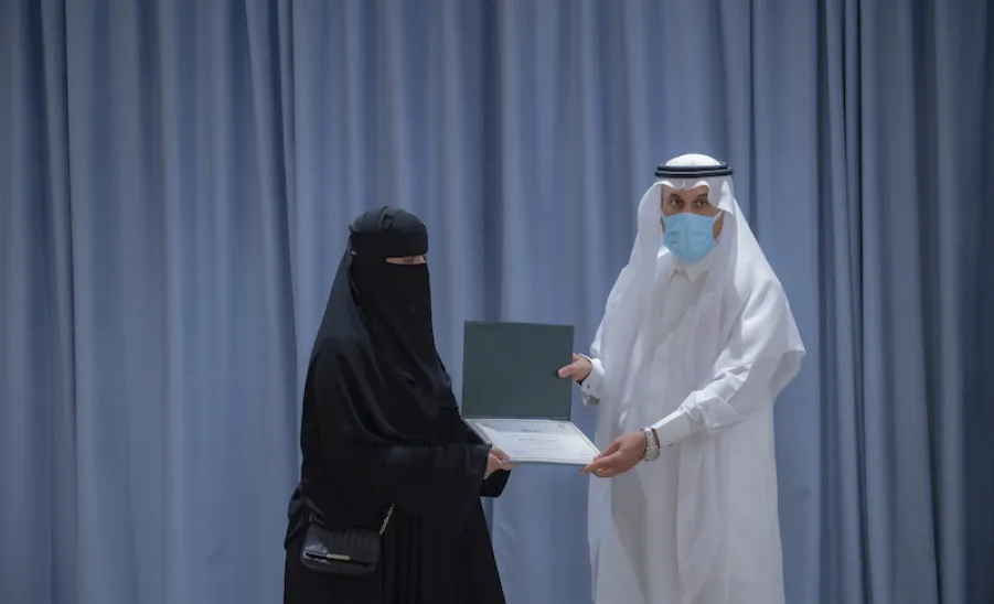 معالي رئيس الجامعة يفتتح توسعة المكتبة المركزية ويدشن مشروع المكتبات الذكية - ]U,M