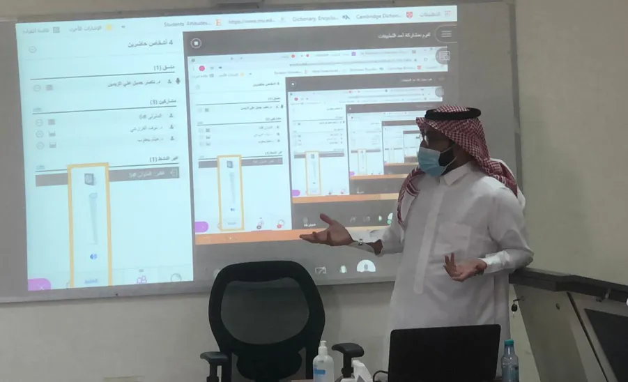 A team visit College of Science and Humanities and discuss work plans of academic accreditation  -  بإشراف وكيل الجامعة للشؤون التعليمية... فريق العمل المختص يزور كلية العلوم والدراسات الإنسانية برماح ويناقش خطط العمل ذات الصلة باستكمال برامج الاعتماد الأكاديمي.