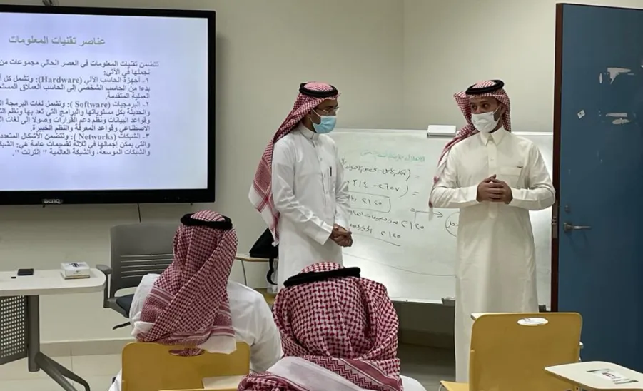 سعادة عميد الكلية في جولة تفقدية لبرامج الدراسات العليا بالكلية - كلية إدارة الأعمال