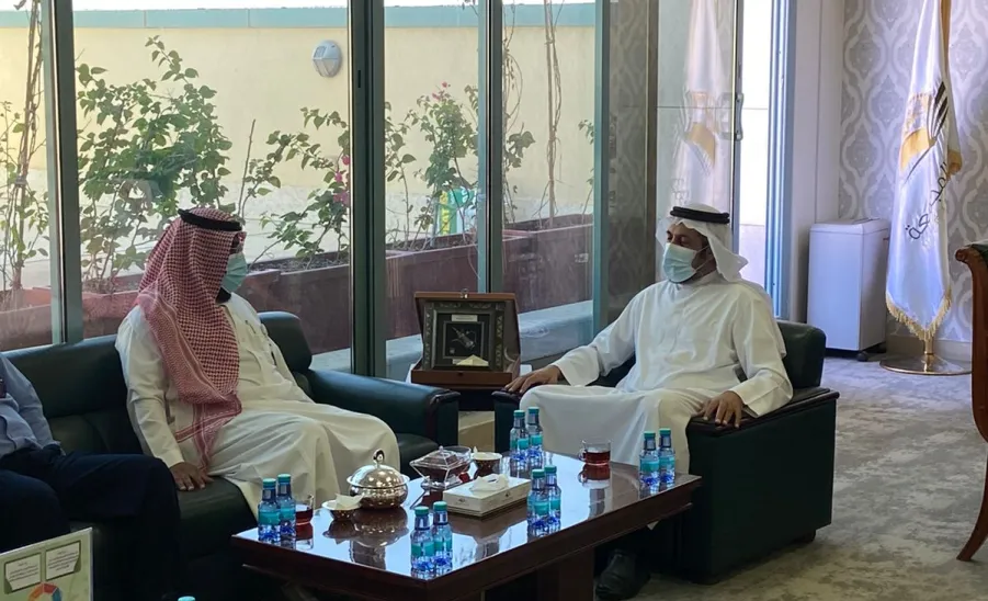 Vice-Rector welcomes the dean of Technical College  -  وكيل الجامعة للشؤون التعليمية يستقبل عميد الكلية التقنية 