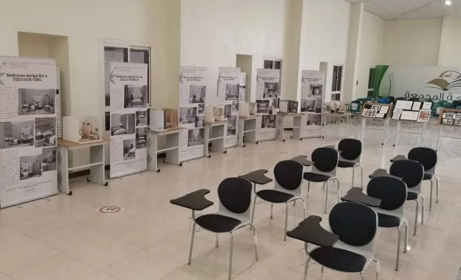 A workshop and exhibition on interior design 
 -  ورشة عمل ومعرض التصميم الداخلي بقسم هندسة التصميم الداخلي للطالبات