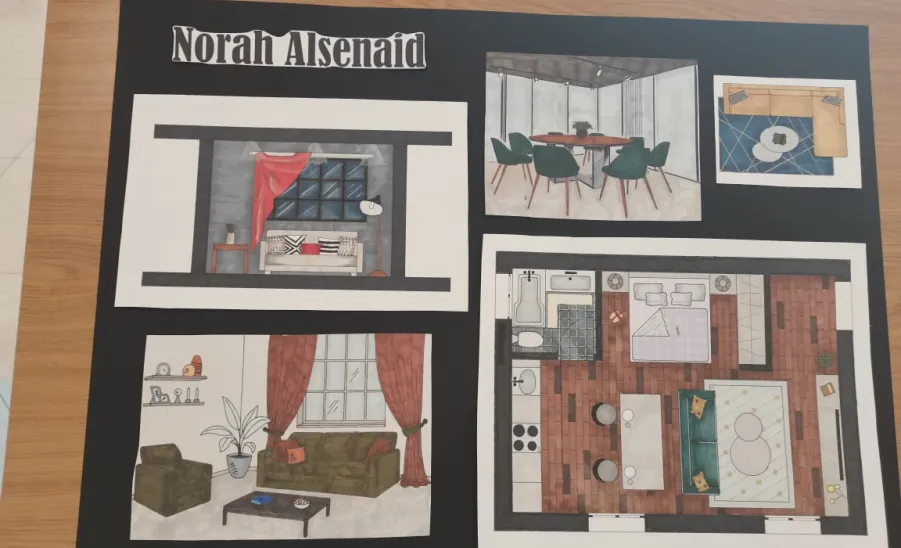 A workshop and exhibition on interior design 
 -  ورشة عمل ومعرض التصميم الداخلي بقسم هندسة التصميم الداخلي للطالبات