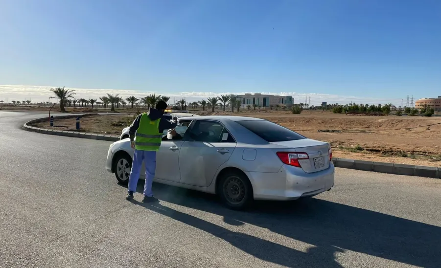 TRAFFIC SAFETY CAMPAIGNS CAME TO AN END  - جامعة المجمعة 