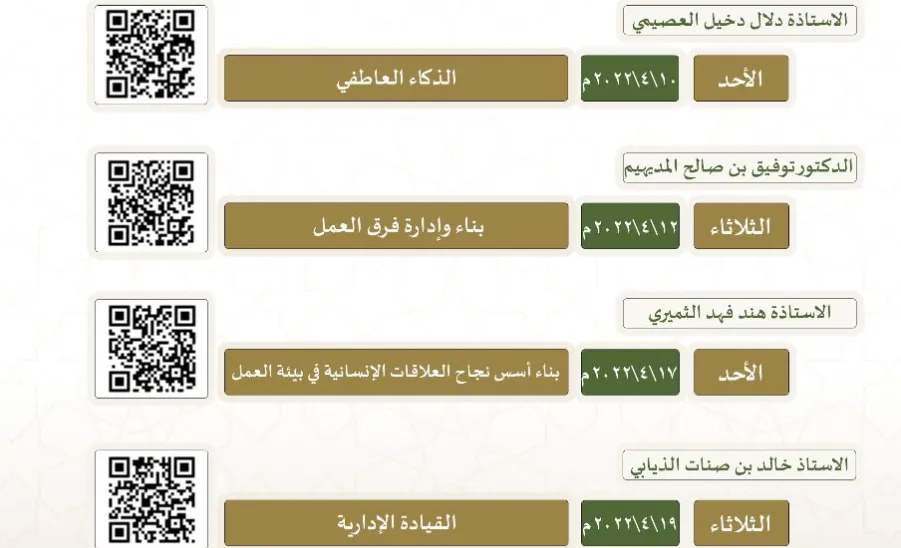 Deanship of Quality and Skills Development's enrichment training programs during Ramadan came to an end
 -  .