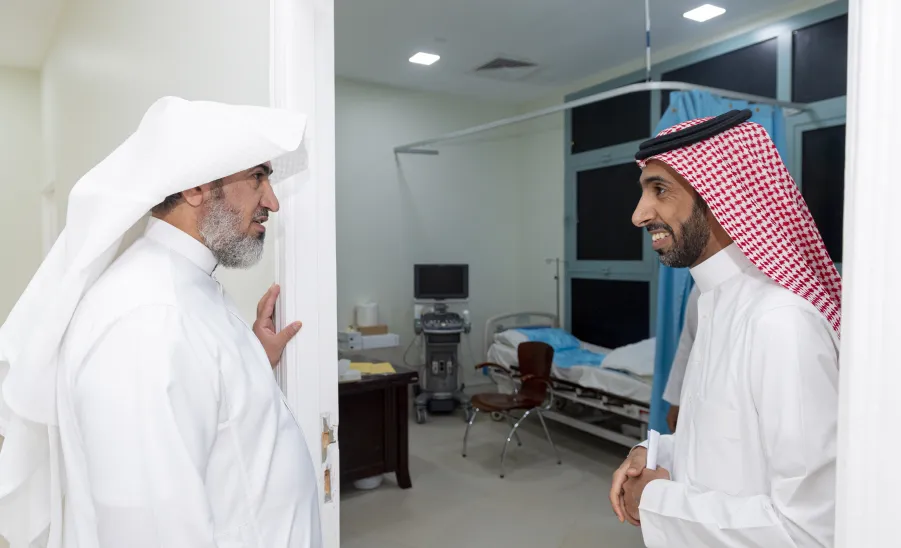 MU VICE-RECTOR ON TOUR OF INSPECTION TO MEDICAL SERVICES AT MAIN CAMPUS
 -   وكيل الجامعة يتفقد مقر الخدمات الطبية بالمدينة الجامعية بالمجمعة