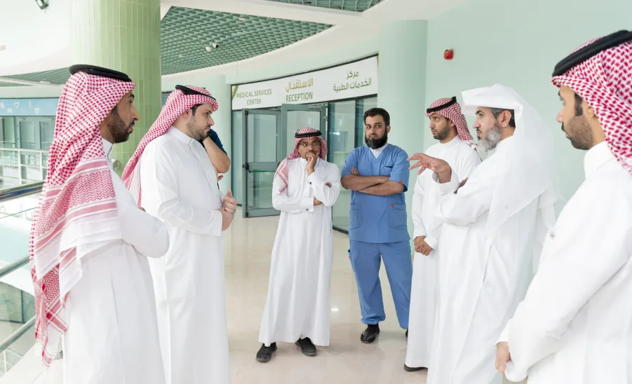 MU VICE-RECTOR ON TOUR OF INSPECTION TO MEDICAL SERVICES AT MAIN CAMPUS
 -   وكيل الجامعة يتفقد مقر الخدمات الطبية بالمدينة الجامعية بالمجمعة