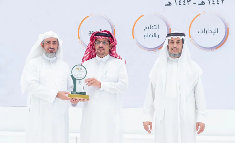 حصول الإدارة العامة للتطوير التنظيمي  على المركز الثاني لجائزة التميز فئة الادارات  -  استاذ خالد