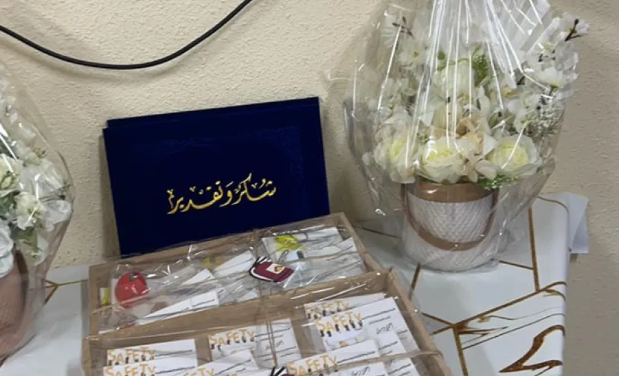 The Administration of Occupational Health and Environment conducts a training program entitled Prevention in Safety
 -  بالتعاون مع إدارة تعليم محافظة المجمعة: إدارة الصحة المهنية والبيئة تُنفذ برنامج تدريبي بعنوان الوقاية في السلامة