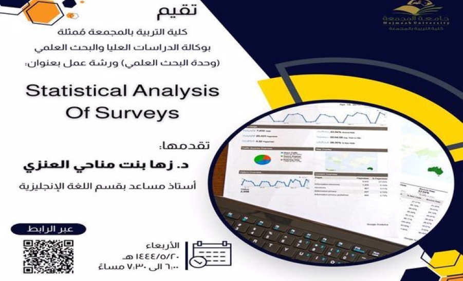 ورشة عمل بعنوان: Statistical Analysis Of Surveys