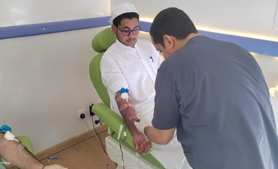 MU launches a blood donation campaign in partnership with King Khalid Hospital  -  صورة