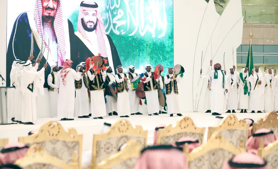 MU HOLDS A SPECIAL CEREMONY TO CELEBRATE THE NATIONAL DAY  - جامعة المجمعة 