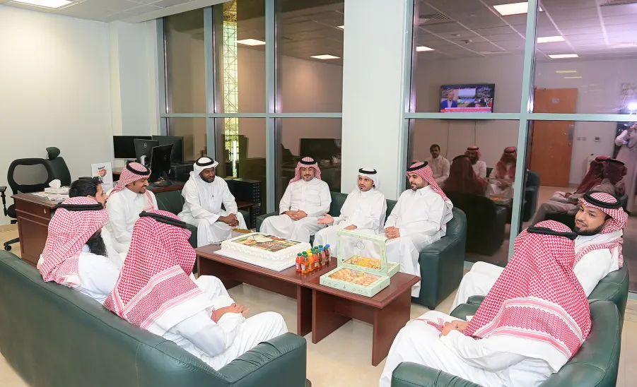 The Media Center's staff celebrates the recovery of its director from a surgery  -  2