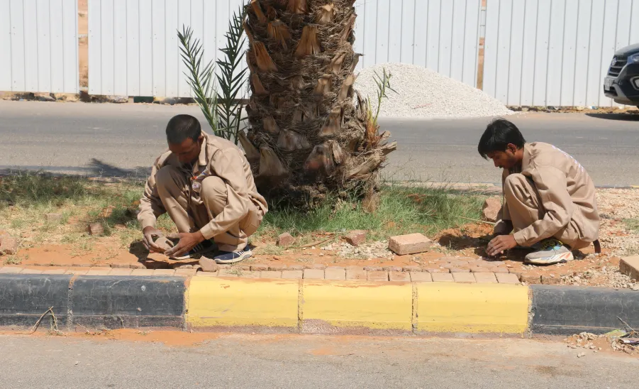 The Administration maintains roads and squares  - تأهيل