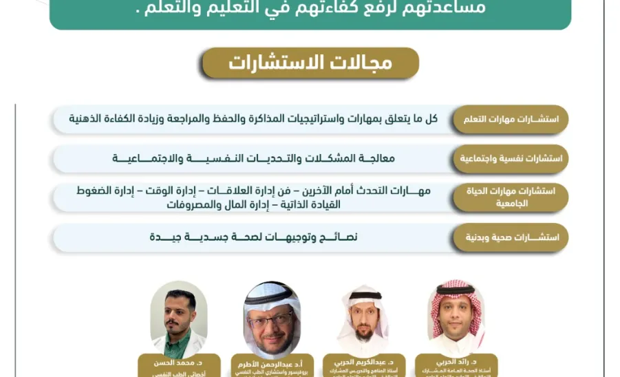 رئيس الجامعة يدشن مبادرة استشارة بعمادة شؤون الطلاب - 3