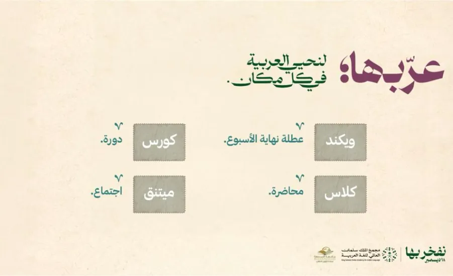 عمادة شؤون الطلاب تحتفي باليوم العالمي للغة العربية 2023 - 4