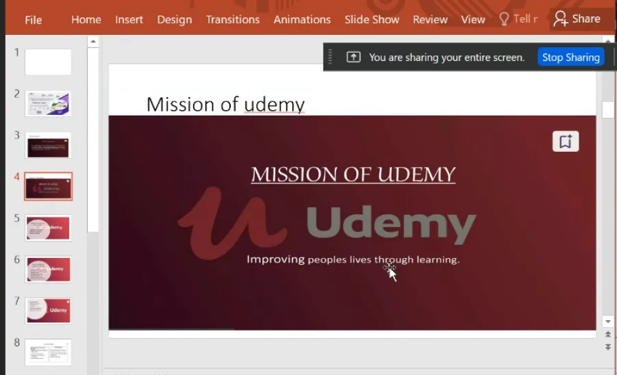 A training course on Udemy website - 1