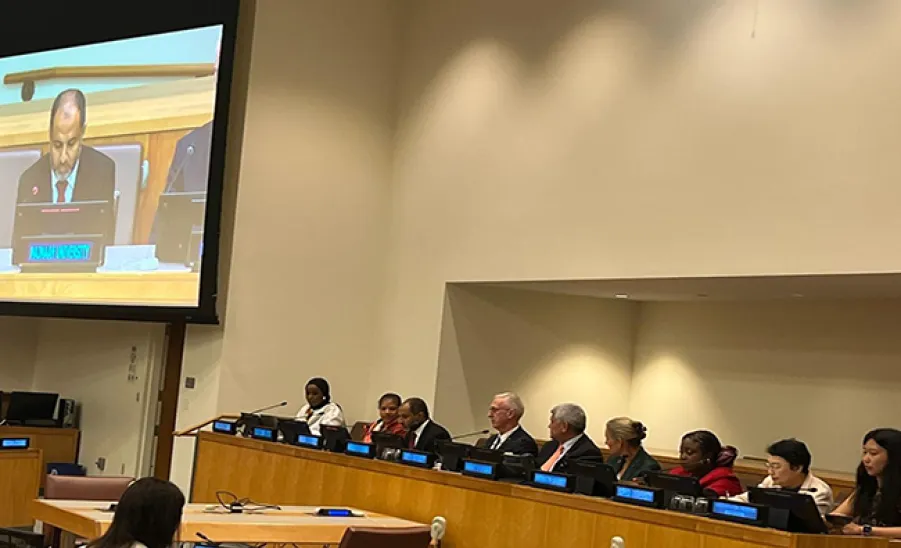 MU PARTICIPATES IN THE HIGHER EDUCATION FOR SUSTAINABILITY FORUM  - جامعة المجمعة تشارك في منتدى التعليم العالي من أجل الاستدامة ضمن فعالية المنتدى السياسي الرفيع المستوى