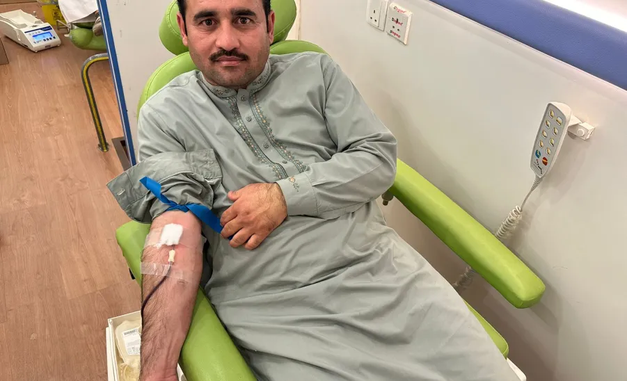 Social Responsibility Observatory conducts a blood donation campaign at Prince Sultan Road Walkway -  تبرع بالدم جامعة المجمعة