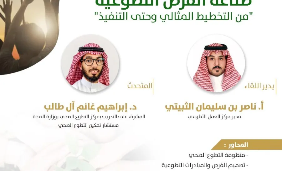 Volunteer Work Center conducts a workshop entitled "Creating Volunteer Opportunities from Ideal Planning to Implementation" -  يقيم مركز العمل التطوعي ورشة بعنوان صناعة الفرص التطوعية من التخطيط المثالي وحتى التنفيذ