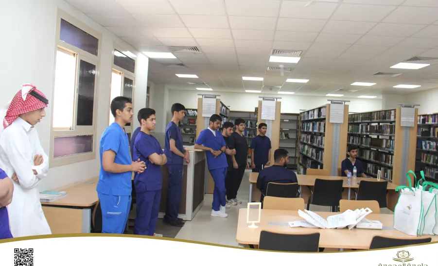 The Student Activities Unit conducts a tour to the library  - وحدة الأنشطة الطلابية بكلية التمريض تنظم زيارة تعريفية للمكتبة