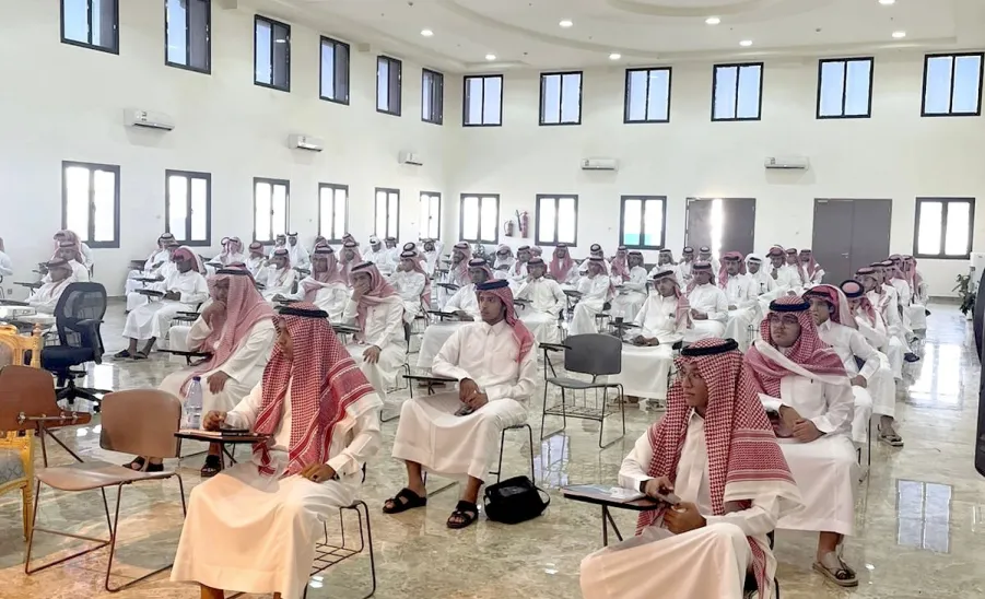 A meeting with new students held by Applied College in Remah -  لقاء رماح 