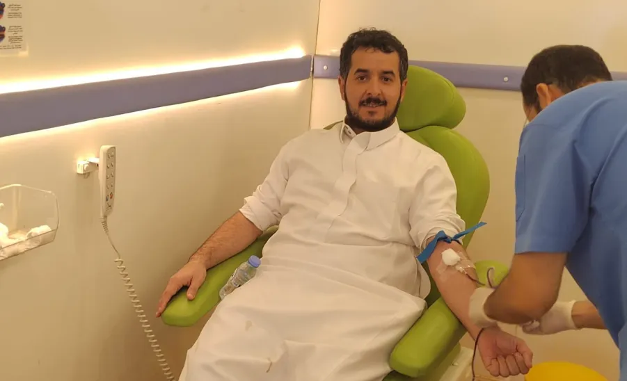 A blood donation campaign on the 94th national day - بمناسبة اليوم الوطني مرصد المسؤولية الاجتماعية ينفذ حملة تبرع بالدم في بلدية جلاجل