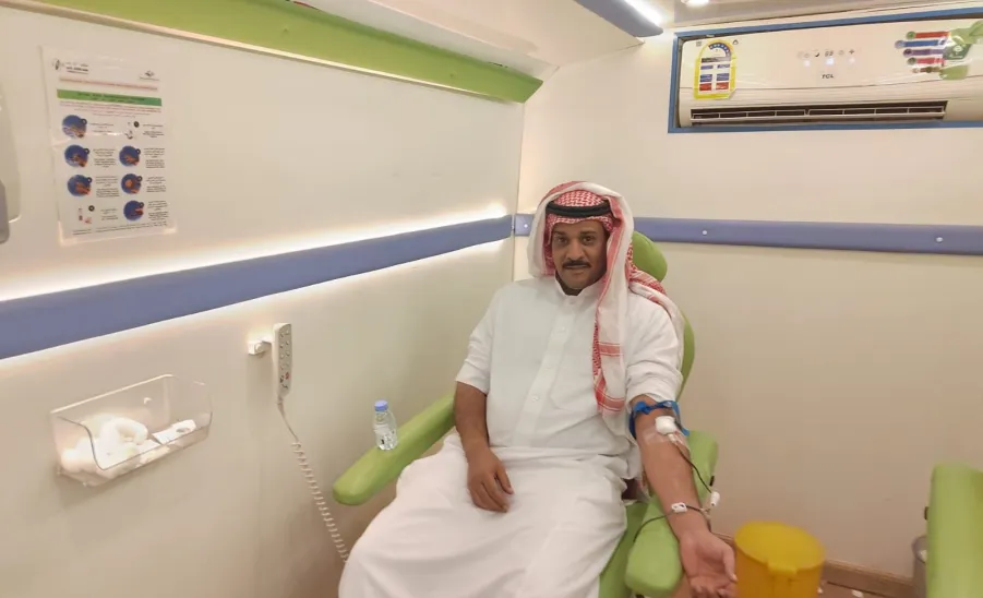 A blood donation campaign on the 94th national day - بمناسبة اليوم الوطني مرصد المسؤولية الاجتماعية ينفذ حملة تبرع بالدم في بلدية جلاجل