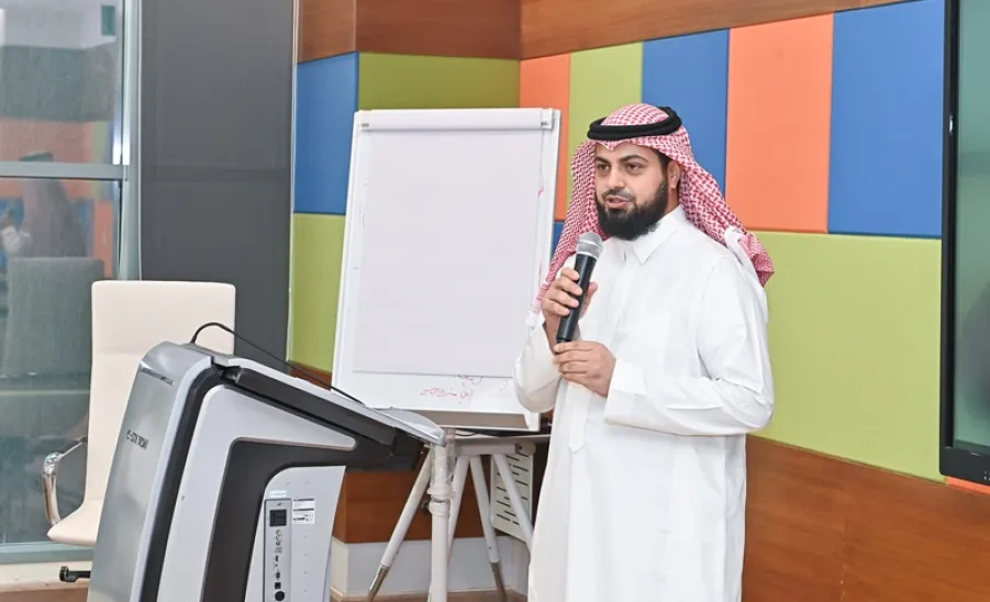 The Vice-Rector honors the Training Platform 'Irtiqaa' -  المشرف على منصة ارتقاء الدكتور فيصل بن حاكم الشمري يلقي كلمته