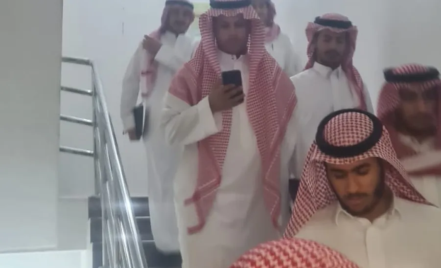 The Safety Department conducts fire drills
 -  السلامة تُنفذ فرضيات إخلاء في كليات الجامعة