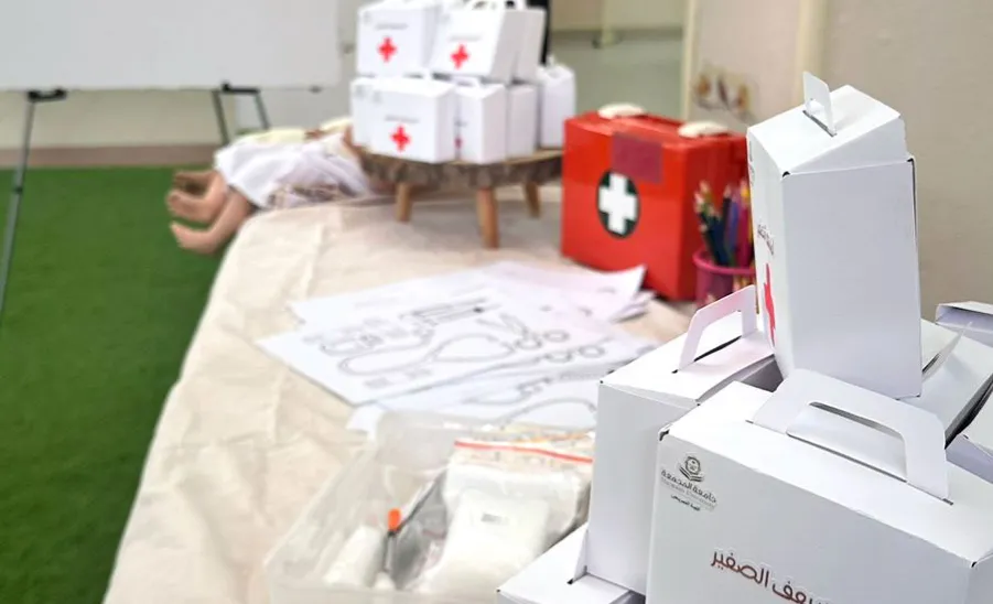 The Volunteer and Community Service Unit at the College of Nursing conducted an initiative titled “Little Paramedic”  -  وحدة التطوع وخدمة المجتمع بكلية التمريض تُنظم مبادرة “المسعف الصغير”