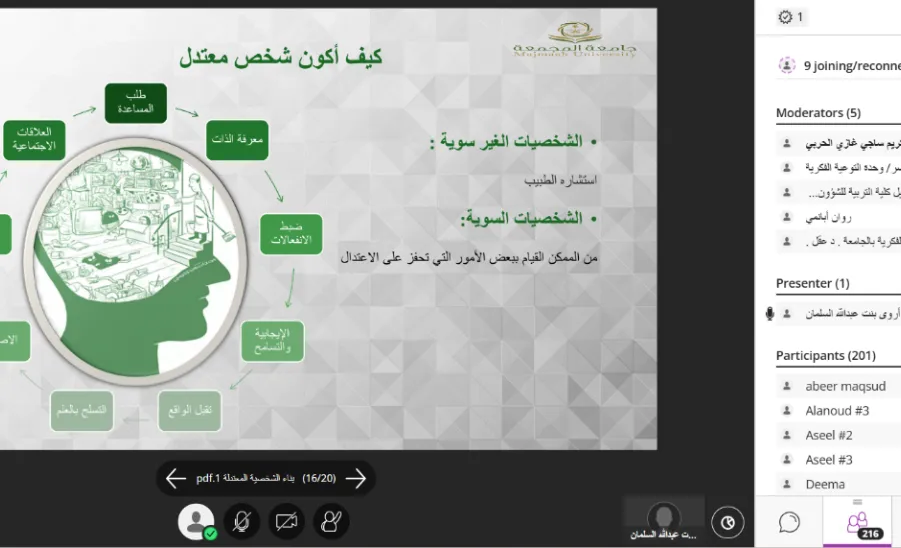 كلية التربية تقيم محاضرة بعنوان : بناء الشخصية المعتدلة  - محاضرة بناء الشخصية المعتدلة