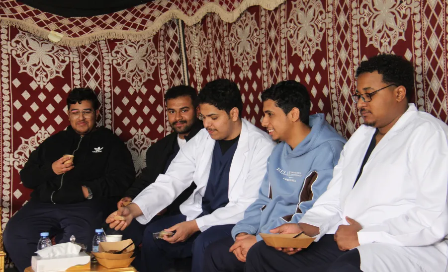 The College of Nursing organized an outdoor event during winter  -  كلية التمريض تنظم فعالية "حي الشتاء"
