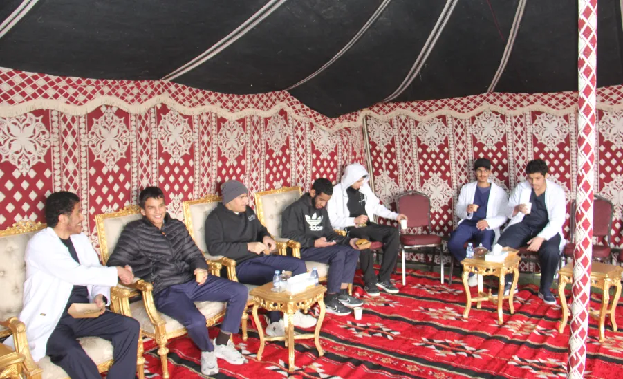 The College of Nursing organized an outdoor event during winter  -  كلية التمريض تنظم فعالية "حي الشتاء"