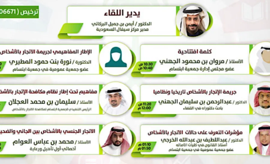 CIFAL Saudi Arabia and “Ibtisam” Association organize Awareness Event on the World Day Against Trafficking in Persons -  مركز سيفال السعودية وجمعية "ابتسام" ينظمان لقاءً توعويًا بمناسبة اليوم العالمي لمكافحة الاتجار بالأشخاص