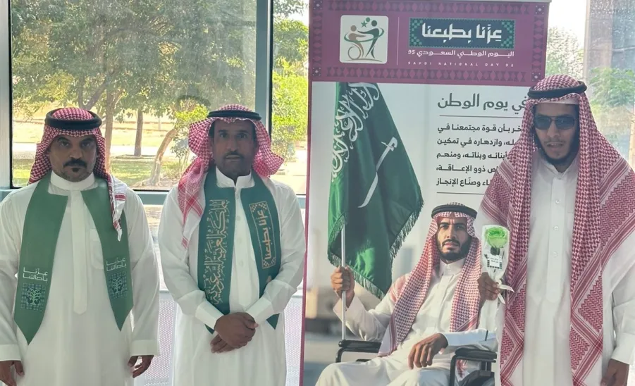 طلاب مركز رعاية ذوي الإعاقة يشاركون في احتفاء الجامعة باليوم الوطني الـ95 -  6