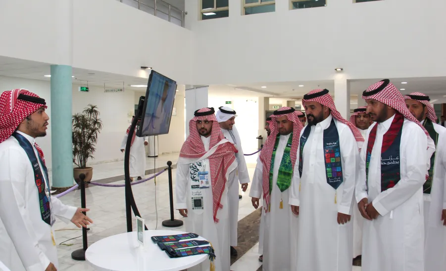 The College of Nursing celebrates the 95th Saudi National Day  -  كلية التمريض تحتفي باليوم الوطني الـ95 بشعار "عزّنا بطبعنا"
