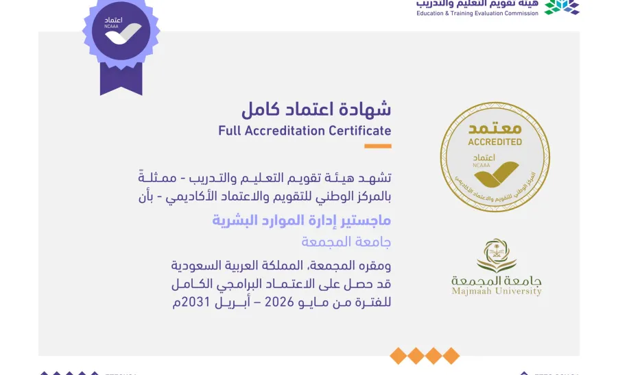 The College of Business Administration Achieves Full Programmatic Accreditation -  حصول الجامعة على الاعتماد البرامجي الكامل لثلاثة برامج