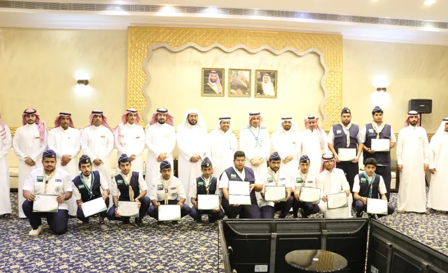 معالي مدير الجامعة يلتقي بالجوالة المشاركين في حج 1438هـ - 