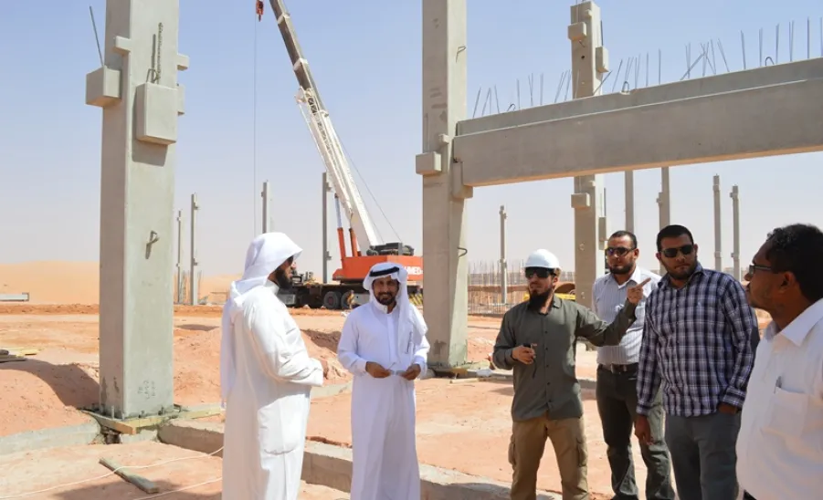 HE the Vice Rector Follows-up the Urgent Buildings Project at Rummah -  