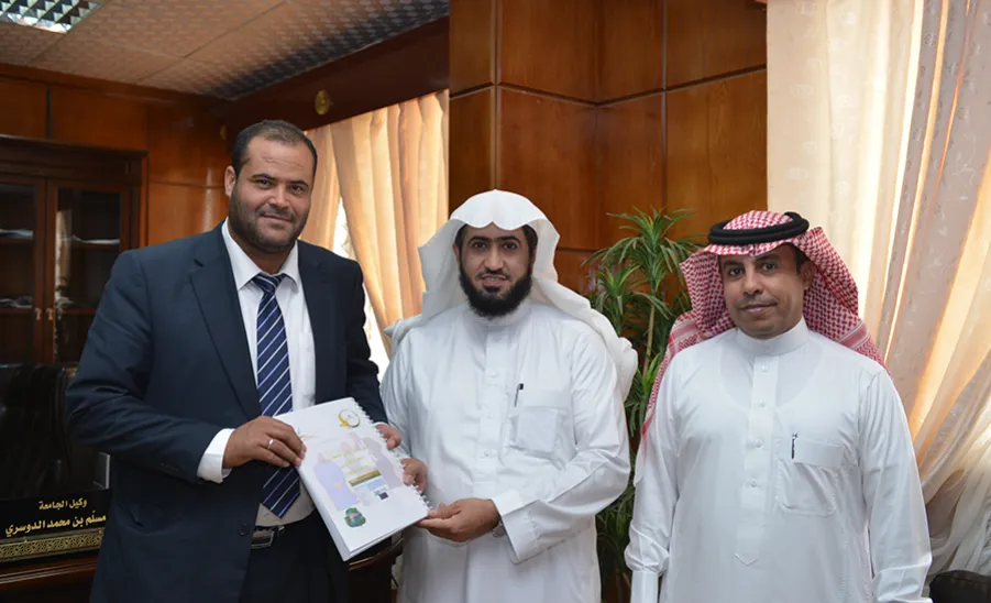  The Vice-Rector Receives Mr.Smeda to Review Report on His Experience in The Activation of The E-Learning Management System  -  